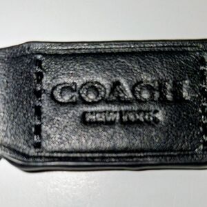 Coach Black Leather Key Chain New With Out Tags